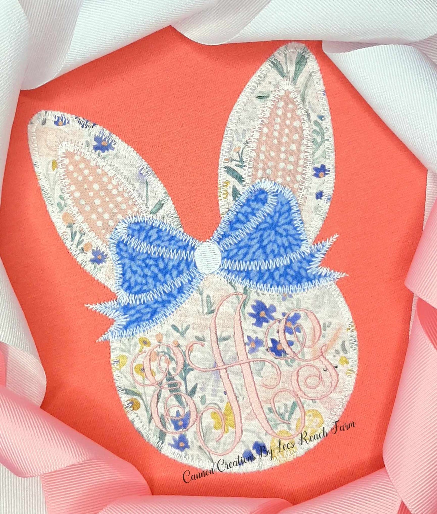 Bunny head with Bow Monogram Shirt
