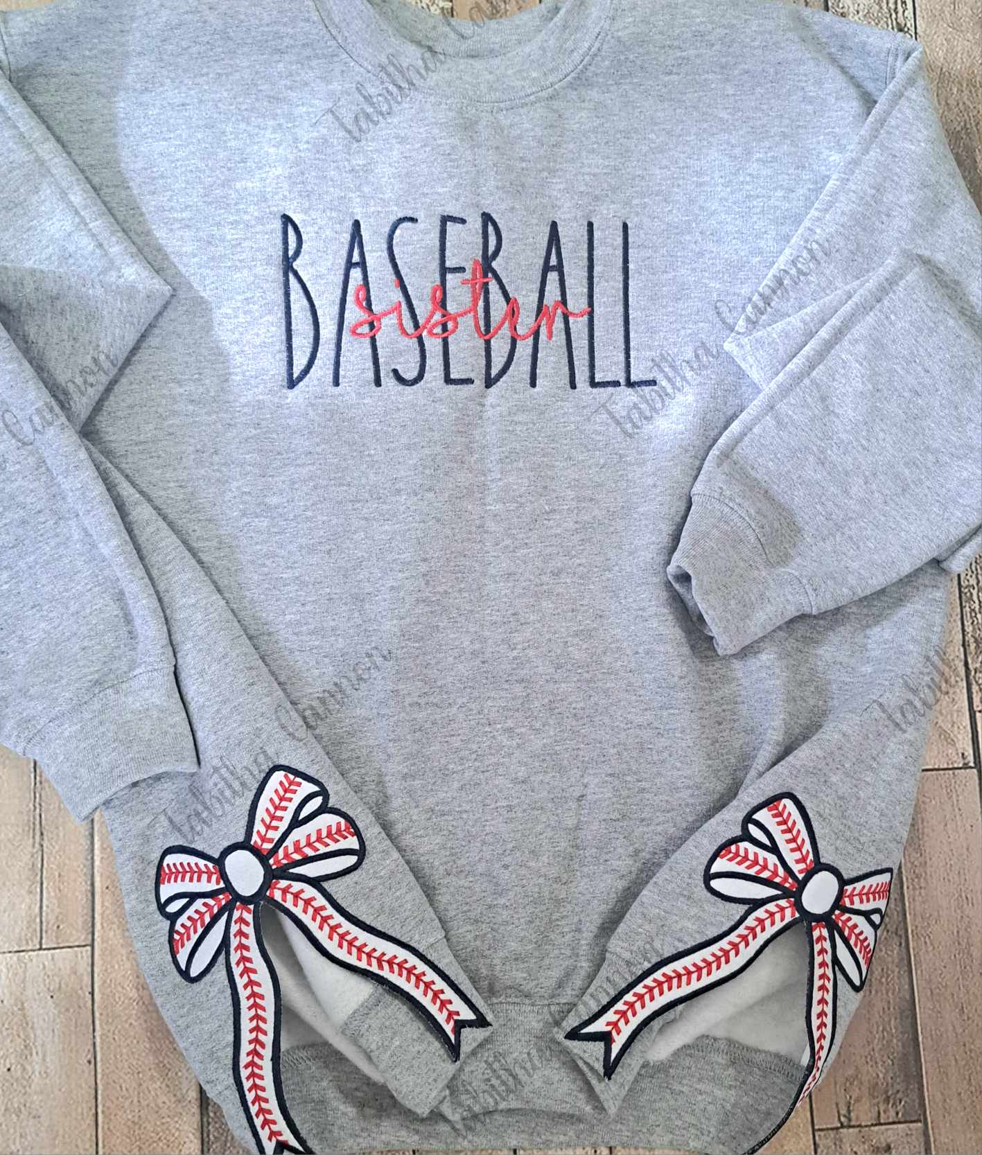 Softball Side Bow Sweatshirt (Kids, Youth & adult sizes)