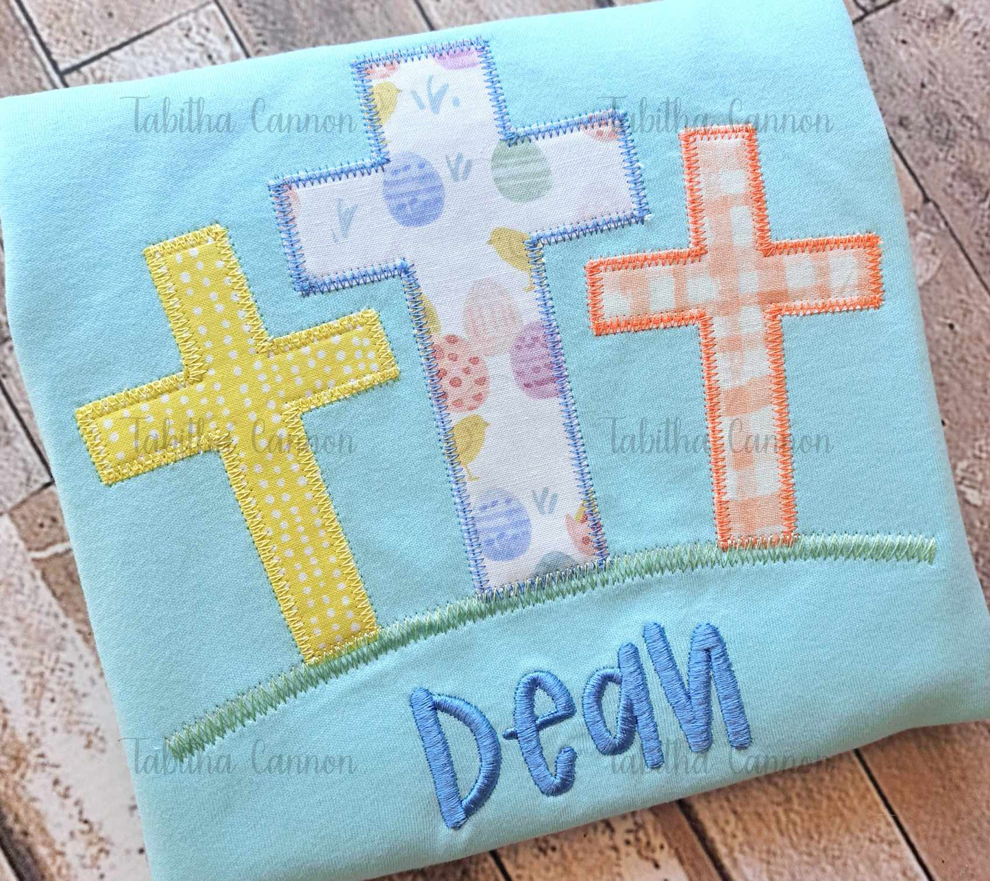 Three Crosses Applique Shirt