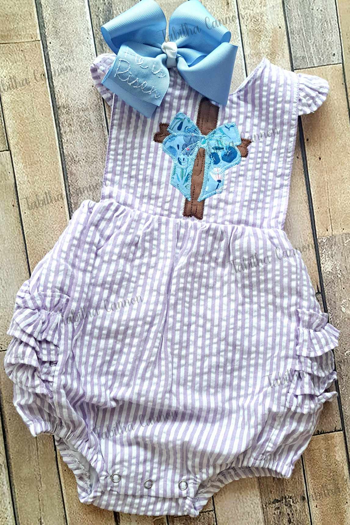 Cross Bow Ruffle Bubble