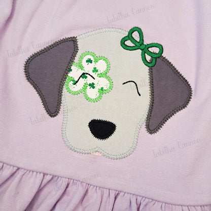Girl Clover Puppy Shirt