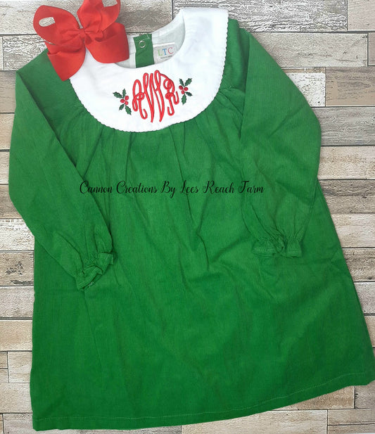 Monogrammed Holly Bishop Dress/Bubble