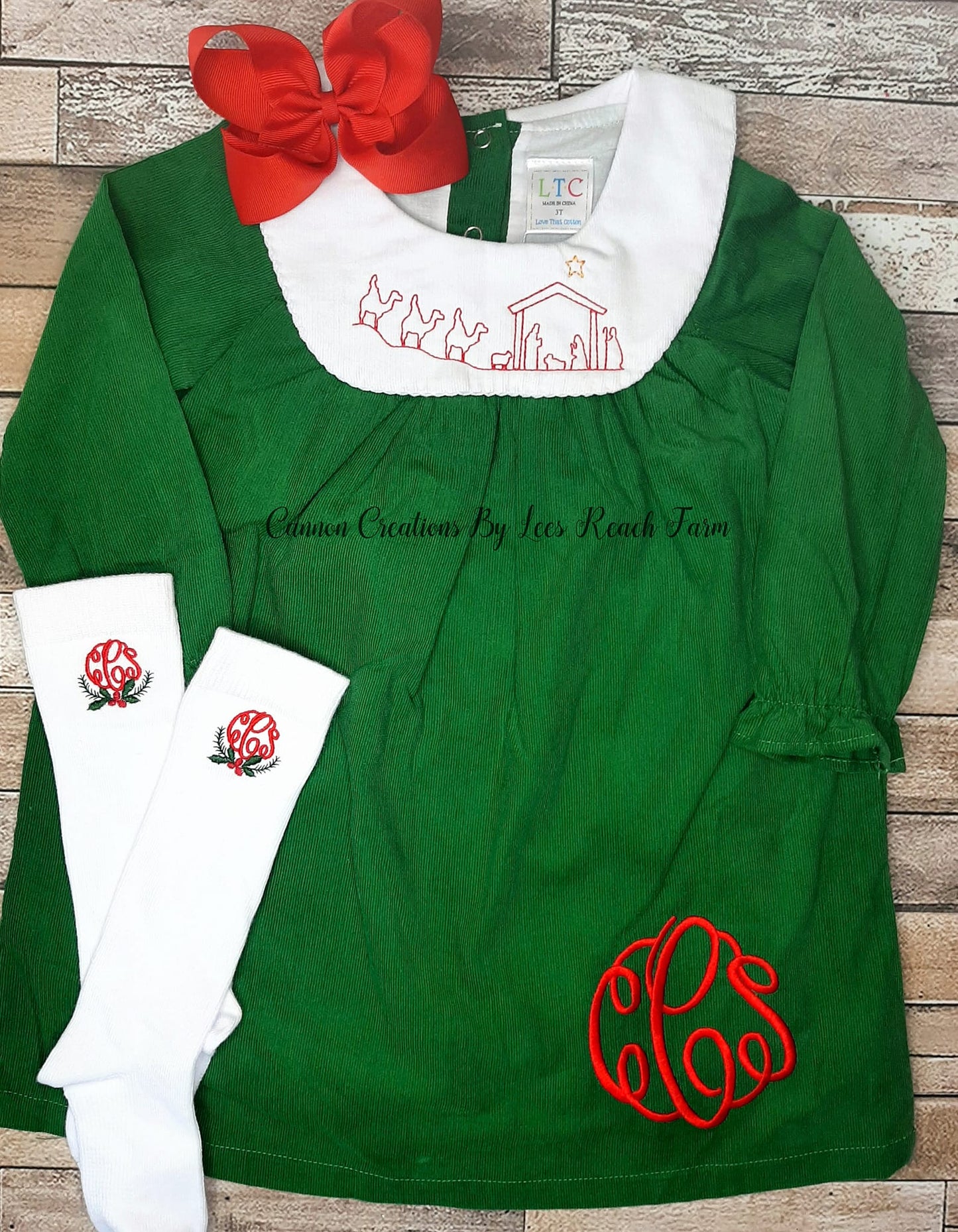 Monogrammed Nativity Bishop Dress