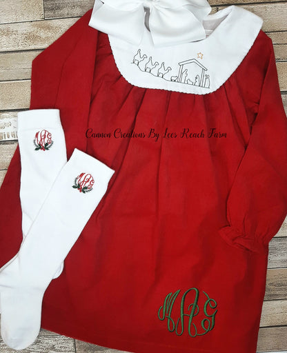 Monogrammed Nativity Bishop Dress