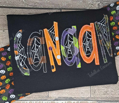 Glow In The Dark Spider Web Name Shirts