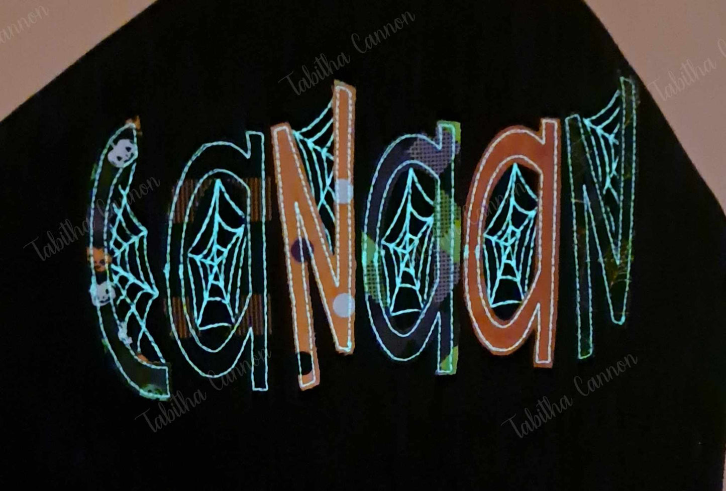 Glow In The Dark Spider Web Name Shirts