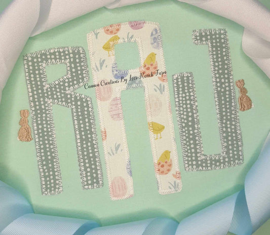 Boy Monogram Applique Bunny Shirt