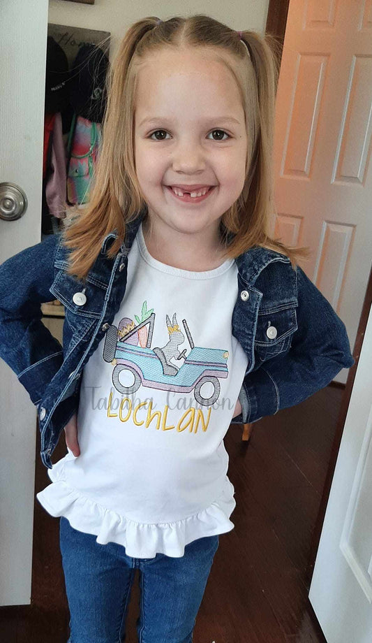 Girl Bunny Jeep Shirt