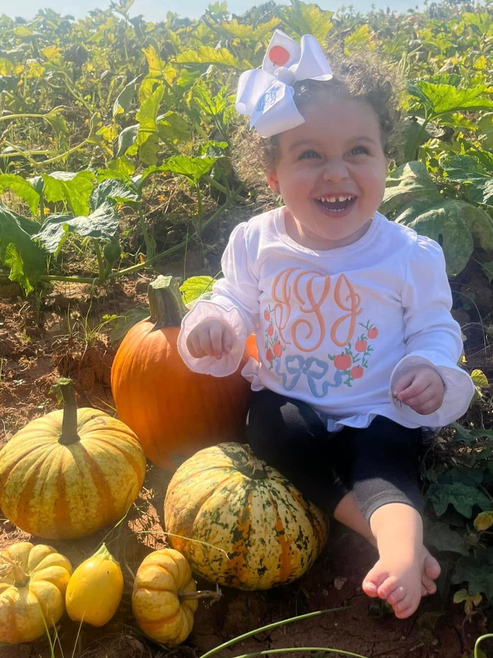 Pumpkin Monogram Frame Shirt