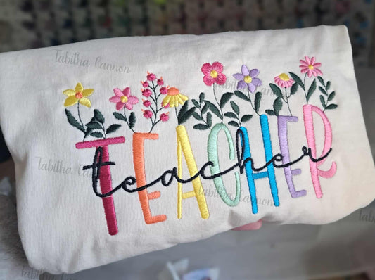 Floral Teacher Shirt