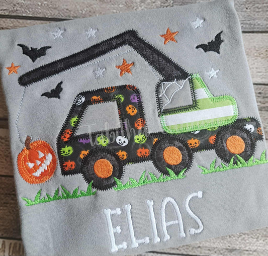 Spooky Crane Shirt (Glow in the dark thread)