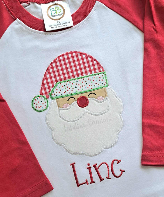 Santa Raglan shirt