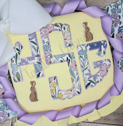 Scalloped monogram Bunny Dress