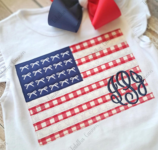 Monogram Flag Ruffle Bubble