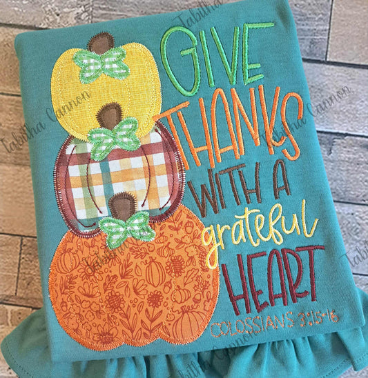 Give Thanks Pumpkin shirt