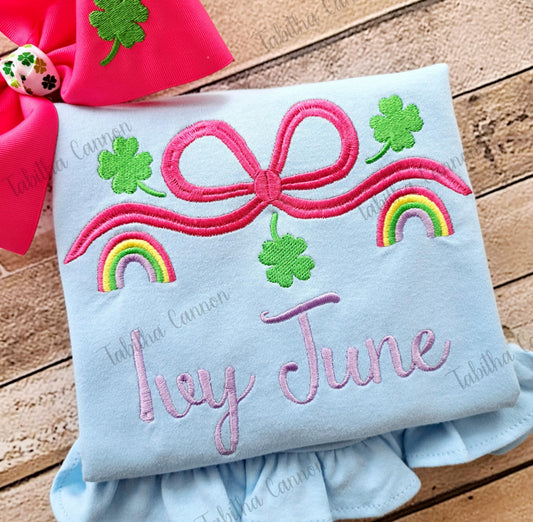Bow Clover Rainbow Shirt