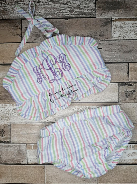 Two-Piece No Lace Swimsuits (sizes 6m-10)