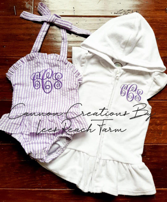 One-Piece with No lace Swimsuits (sizes 6m-10)