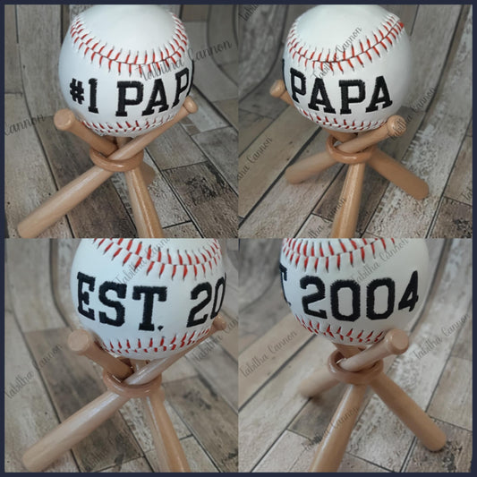 Personalized Baseball with stand