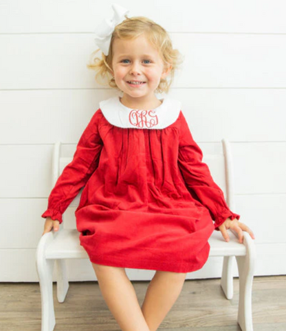 Monogrammed Holly Bishop Dress/Bubble