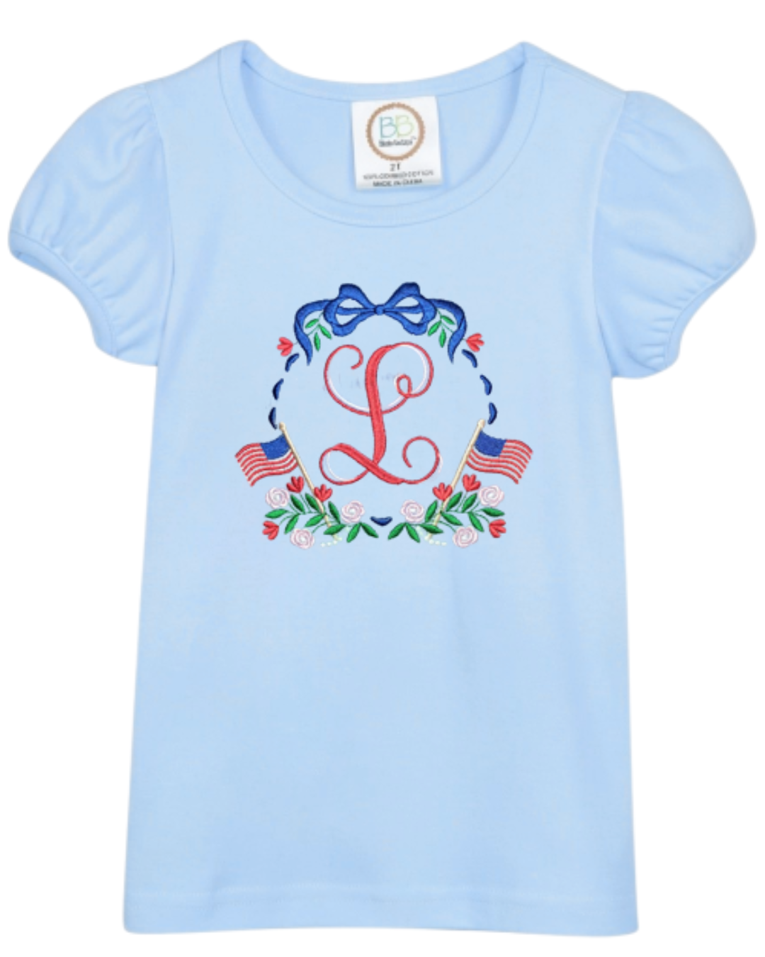 Floral Patriotic Crest