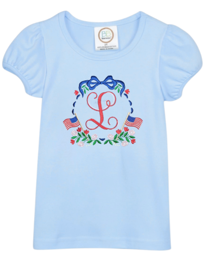 Floral Patriotic Crest