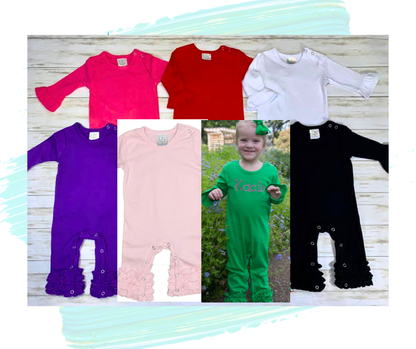 Custom Football Icing Ruffle Romper