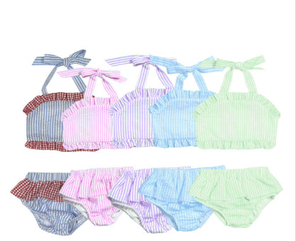 Two-Piece No Lace Swimsuits (sizes 6m-8)